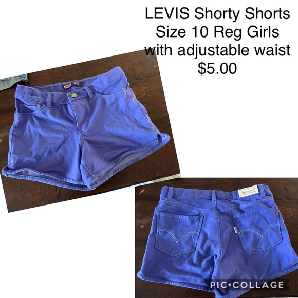 Girls purple denim shorts by Levi’s. - Picture 1 of 1